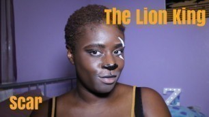'Lion King Scar Makeup Tutorial | Dark Skin Makeup'