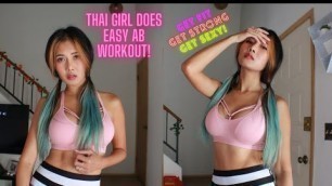 'Thai GIRL Does EASY Ab Workout | GET Abs FITNESS Exercise'
