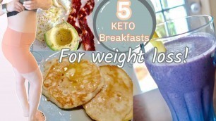 '5 KETO BREAKFAST RECIPES | ALL LOW CARB | Pancakes, Smoothie, Yogurt, Eggs! | lil Piece of Hart'
