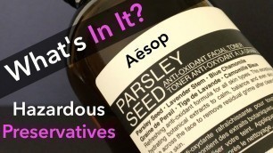 Aesop's Parsley Seed Antioxidant Facial Toner - What's In It?