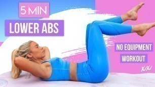 5 Minute LOWER ABS Workout 