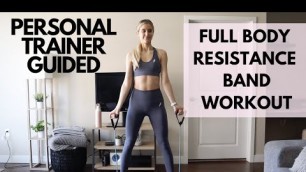 'Full Body Resistance Band Home Workout |  20 minute real time circuit'