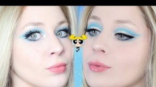 Power Puff Girls Bubbles Blue Cut Crease Eye Makeup Tutorial 2020 | Lillee Jean