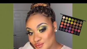 'Olive Green Fall 2020 Makeup Tutorial | Morphe 35M Boss Mood Palette | Brown & Dark Skin Friendly'