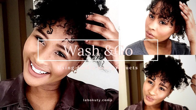Wash n Go demo using Alodia hair products / South African YouTuber