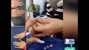 Vlog on Zoya Nail salon /Blog of acrylic nail review/Acrylic extension with gel polish/best 