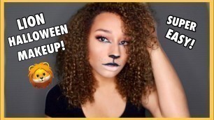 'GLAM LION Halloween Makeup'