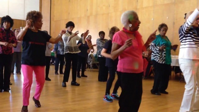 'Seniors dancing to Uptown Funk'