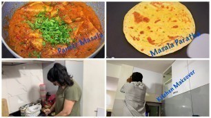 'New Changes in Kitchen | Kitchen Makeover | Paneer Masala Recipe | Masala Paratha | Dinner Idea'