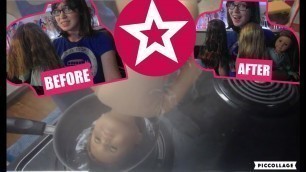 BOILING MY AMERICAN GIRL DOLLS' HAIR?! (Restoring their frizzy hair!)