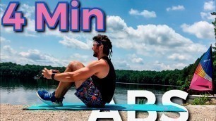 LAKE VIEW & SAILBOAT ⛵️ - 4 MIN ABS WORKOUT (with Dumbbell)