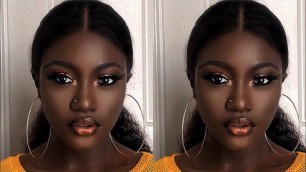 'GRWM || Summer Glam Makeup Tutorial For Dark Skin'