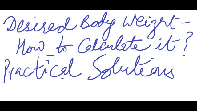 How to Calculate Desired Body Weight- ACE Personal Trainer/Health Coach Maths Simplified.