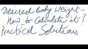 How to Calculate Desired Body Weight- ACE Personal Trainer/Health Coach Maths Simplified.