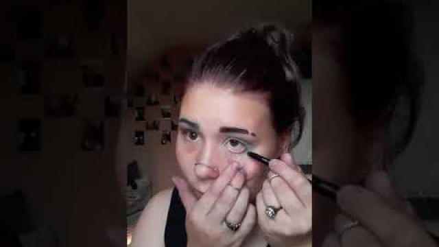 Quick black and blue makeup tutorial