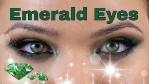 'EASY EMERALD GREEN eye makeup tutorial for green eyes | how to make green eyeshadow look modern'