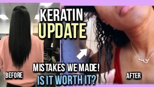 'KERATIN TREATMENT ON RELAXED HAIR UPDATE| IS IT WORTH THE HYPE? + MISTAKES WE MADE'