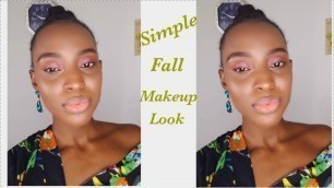 'Simple cranberry fall makeup tutorial/2020 fall makeup tutorial/ dark skin'