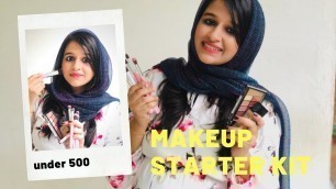 'makeup starter kit for beginners under 500 | our first giveaway announcement| malayalam'