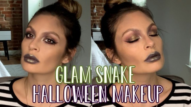 'Glam Snake Halloween Makeup | Reptile Glam Tutorial | Victoria Ashley Vlogtober'