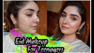 'STEP BY STEP : EID MAKEUP TUTORIAL FOR TEENAGERS / BEGINNERS  || NISHOO KHAN'