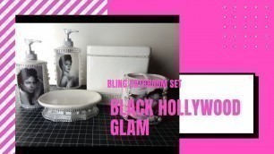 African Home Decor TV | Season 1: Black Hollywood Glam Bathroom Accessories (DollarTree Craft)