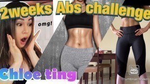 I tried CHLOE TING two weeks abs workout|result video of CHLOE TING two weeks abs challenge