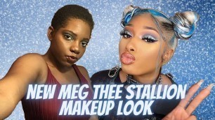 BLACK GIRL TRIES MEGAN THEE STALLION REVLON MAKEUP TUTORIAL