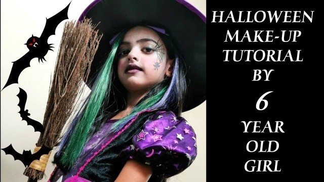 'Halloween Makeup Tutorial By 6 Year Old Girl | Aimalifestyle #Nafylifestyle'