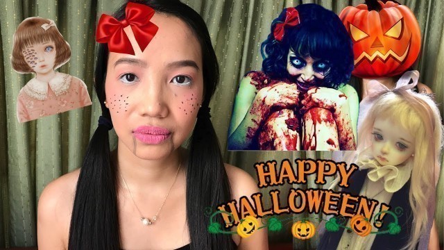 'Creepy Doll Mannequin Halloween Makeup Look | Halloween 2018