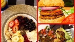 '• DANIEL FAST- WHAT I ATE TODAY- PB Cacao Oats- Vegetable Patties•'