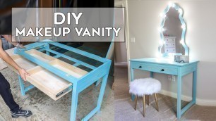 'DIY Makeup Vanity + How To Install Drawer Slides the EASY Way!'