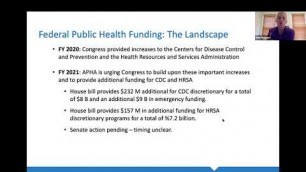 APHA Speak for Health 2020 Webinar