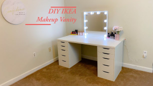 'VLOG | DIY IKEA MAKEUP VANITY W/ MIRROR & LIGHTS | World of Sophia B.'