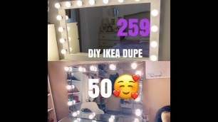 'IKEA vanity mirror with light DIY'