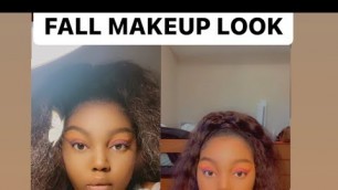 'EASY FALL MAKEUP TUTORIAL | ORANGE&PURPLE LOOK'