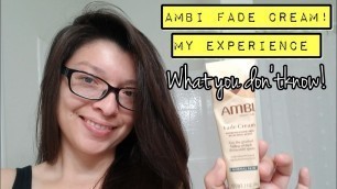 Ambi Fade Cream Review - Melasma & Dark Spots Experience 2019