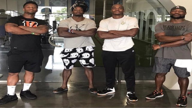 Paul Dawson & Joe Mixon Workout With Adrian Peterson & Melvin Gordon