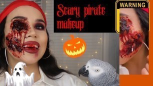 'Pirate Makeup|Halloween makeup tutorial'