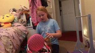 How to style and brush American girl doll curly hair