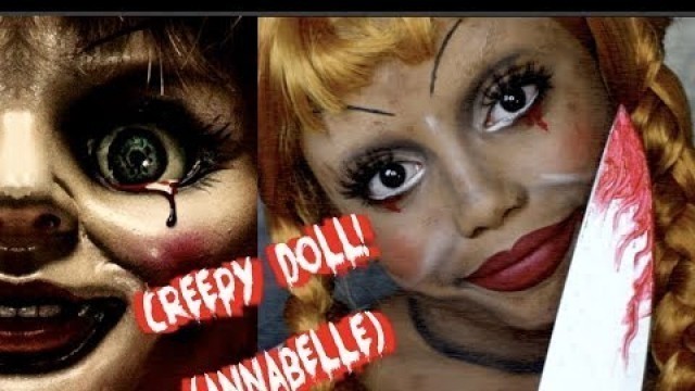 'CREEPY DOLL / ANNABELLE HALLOWEEN MAKEUP | Yoshidoll'