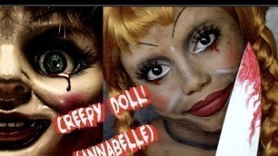 'CREEPY DOLL / ANNABELLE HALLOWEEN MAKEUP | Yoshidoll'