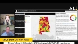 Alabama Department of Public Health releases a color-coded COVID-19 map