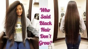 Who Said Black Hair Don't Grow? Black Beauty Hair is to Her Butt!