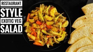 'Restaurant style exotic veg salad | Quick & Easy veg salad recipe in tamil'