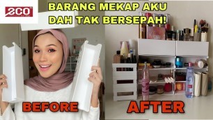 'ECO SHOP : DIY MAKEUP ORGANIZER GUNA BARANG ECOSHOP | EXCLUSIVE |JIMAT | CANTIK! 