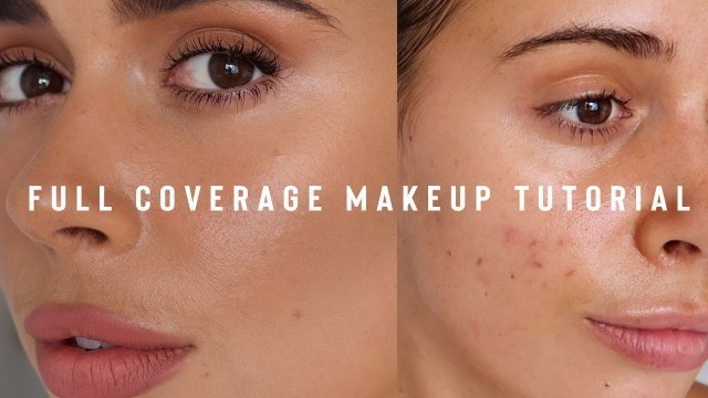 'FULL COVERAGE MAKEUP ROUTINE FOR ACNE + SCARS | TIPS YOU NEED TO KNOW! | Hello October'