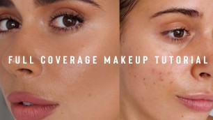 'FULL COVERAGE MAKEUP ROUTINE FOR ACNE + SCARS | TIPS YOU NEED TO KNOW! | Hello October'