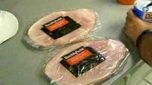 'BBQ Barbecue ham steaks'