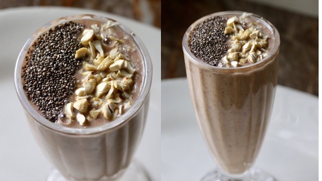 'Healthy oats and banana smoothie recipe for weight loss | breakfast smoothie | vegan recipes'